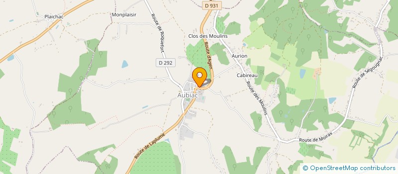 localisation de l'entreprise DU CANAL DES 2 MERS  AUBIAC