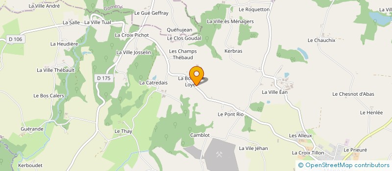 localisation de l'entreprise DU CAROUDAIS  MENEAC