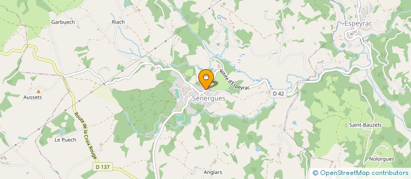 localisation de l'entreprise DU CASTEL  SENERGUES