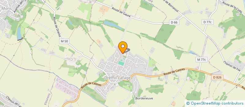 localisation de l'entreprise DU CASTELLA  DREMIL-LAFAGE