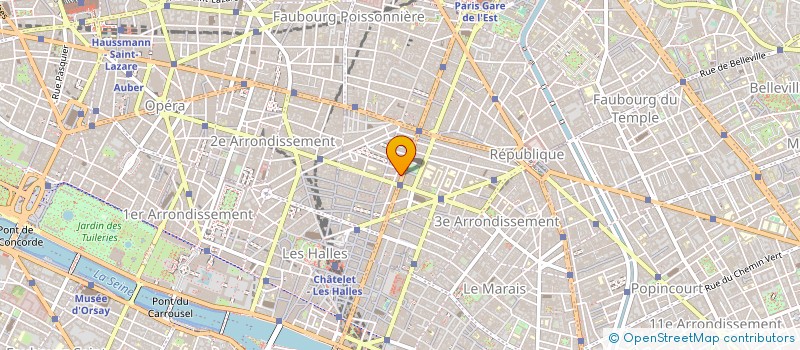 localisation de l'entreprise DU CENT NEUF BOULEVARD DE SEBASTOPOL  PARIS