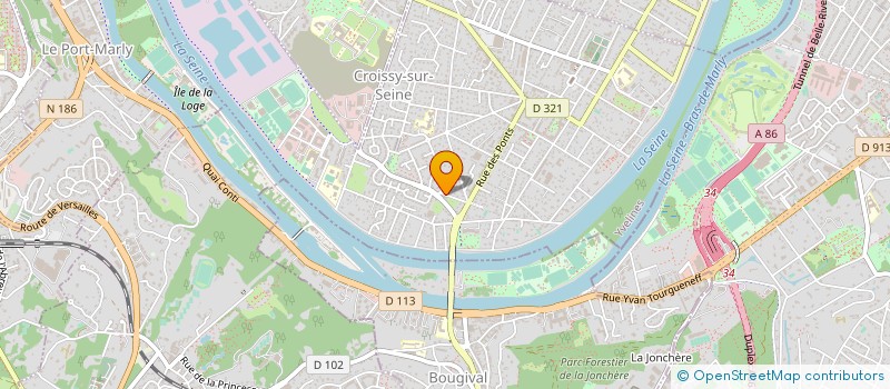 localisation de l'entreprise DU CENT QUARANTE HUIT RUE DE NORMANDIE  CROISSY-SUR-SEINE