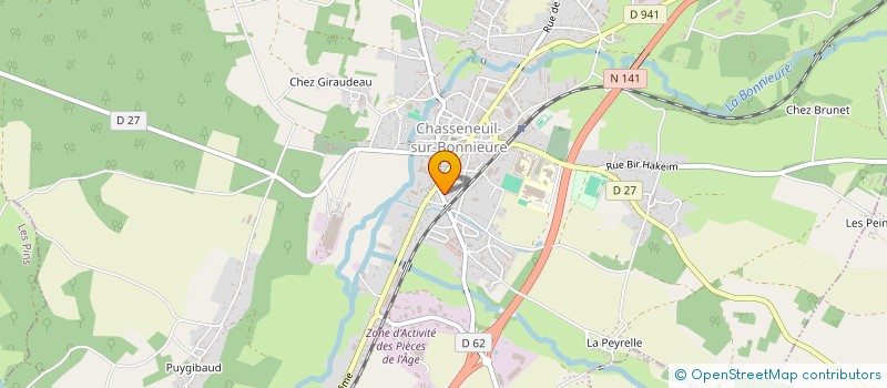 localisation de l'entreprise DU CENTRE DE SOINS NON PROGRAMMES DU BASSIN DE CHASSENEUIL SUR BONNIEURE à CHASSENEUIL-SUR-BONNIEURE