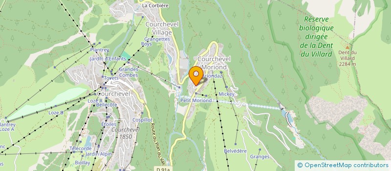 localisation de l'entreprise DU CHALET LE TETRAS à COURCHEVEL