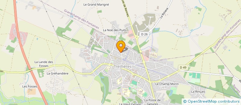 localisation de l'entreprise DU CHAMP DE FOIRE à TREILLIERES