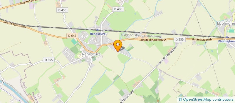 localisation de l'entreprise DU CHAMP DE LA ROSE  RENESCURE