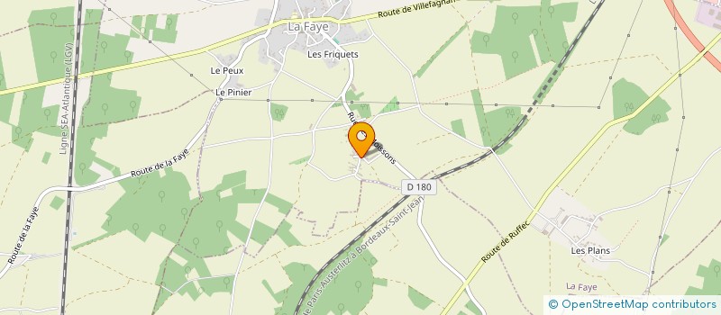 localisation de l'entreprise DU CHAMP PAQUET à LA FAYE