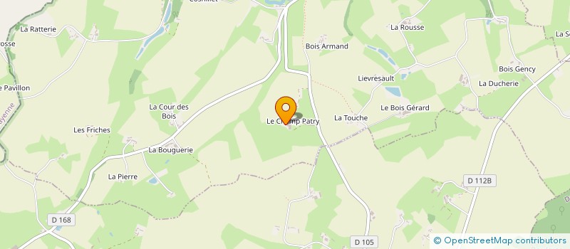 localisation de l'entreprise DU CHAMP PATRY à SAINT GEORGES LE GAULTIER