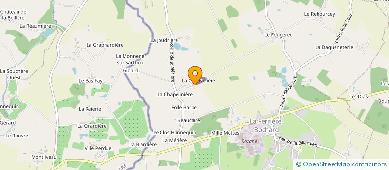 localisation de l'entreprise DU CHAMP PREAUX à LA FERRIERE BOCHARD