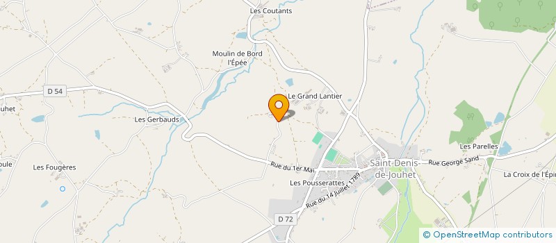 localisation de l'entreprise DU CHAMPS DES LANDES à SAINT-DENIS-DE-JOUHET
