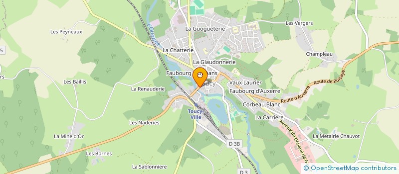 localisation de l'entreprise DU CHANTIER  TOUCY