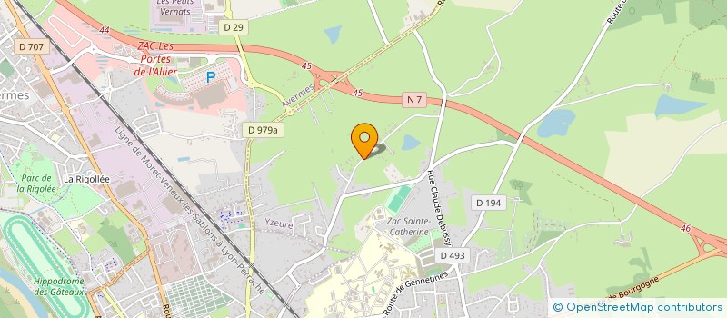 localisation de l'entreprise DU CHARLET  YZEURE