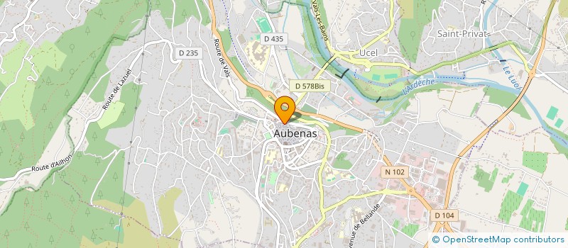 localisation de l'entreprise DU CHAT DE DEHORS à AUBENAS