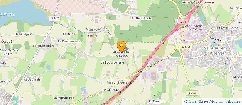 localisation de l'entreprise DU CHAT NOIR à SAINT-AUBIN-DU-CORMIER