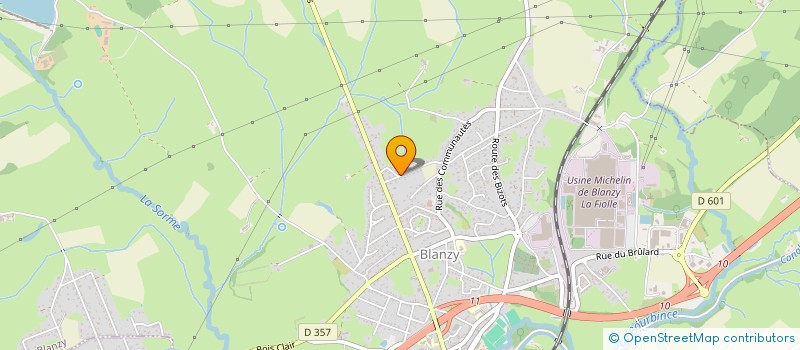 localisation de l'entreprise DU CHATEAU  BLANZY