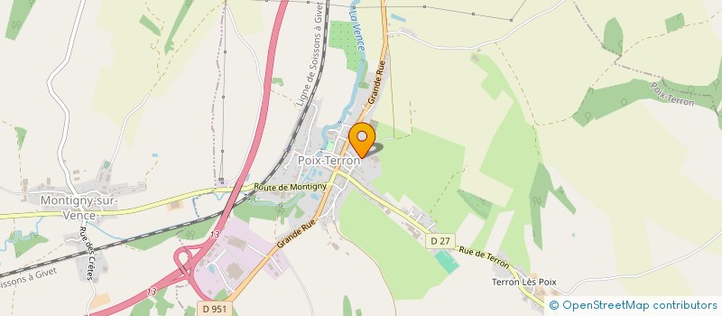 localisation de l'entreprise DU CHATEAU PIXIEN  POIX-TERRON