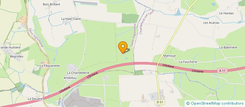 localisation de l'entreprise DU CHENE  CHAMPTOCE-SUR-LOIRE