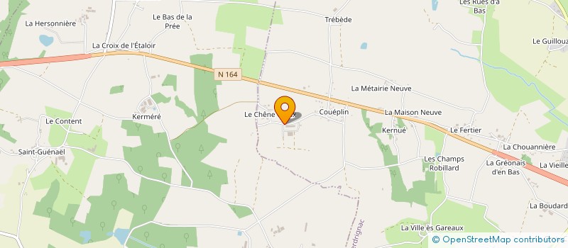 localisation de l'entreprise DU CHENE CREUX à MERDRIGNAC