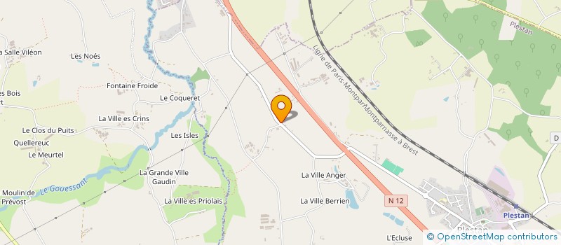 localisation de l'entreprise DU CHENE CROSLET à PLENEE-JUGON