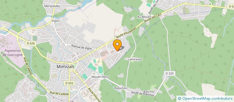 localisation de l'entreprise DU CHENE LIEGE  MIMIZAN