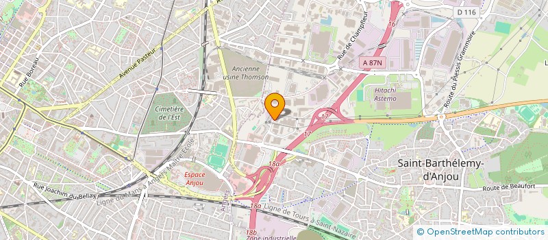 localisation de l'entreprise DU CHENE VERT  SAINT-BARTHELEMY-D'ANJOU