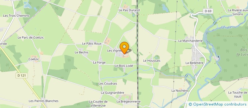 localisation de l'entreprise DU CHENE VERT à NORT-SUR-ERDRE
