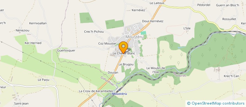 localisation de l'entreprise DU CHEVAL BLANC à MOUSTERU