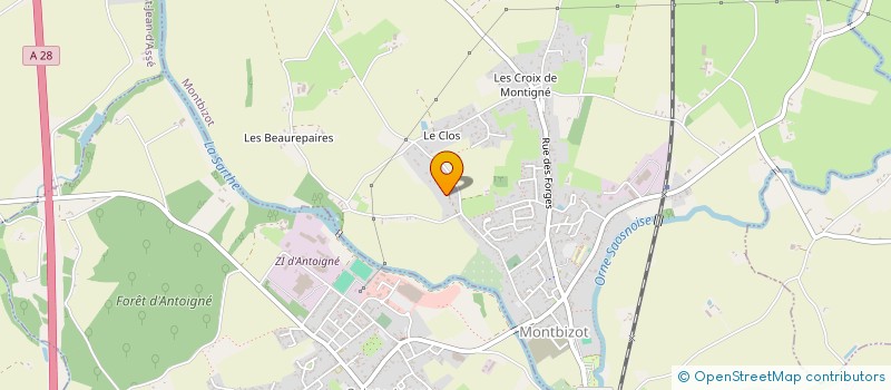 localisation de l'entreprise DU CLOS DE LA GADOISERIE  MONTBIZOT