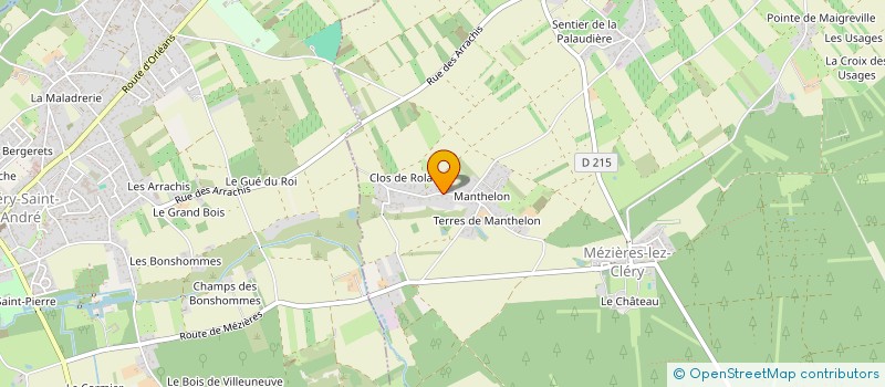 localisation de l'entreprise DU CLOS DE MANTHELON à MEZIERES-LEZ-CLERY