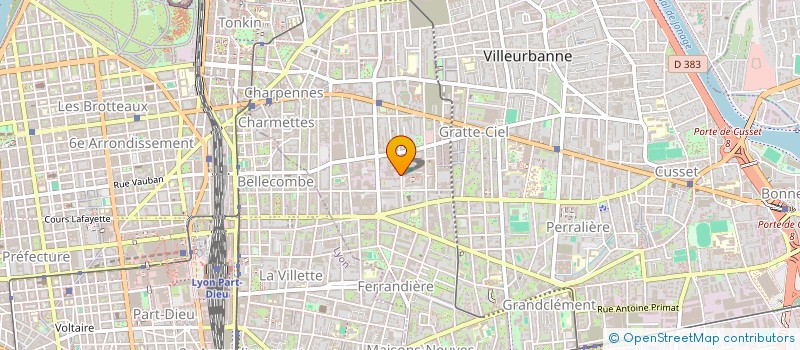 localisation de l'entreprise DU COEUR A LA MAIN à VILLEURBANNE