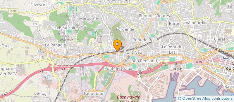 localisation de l'entreprise DU COIN  TOULON