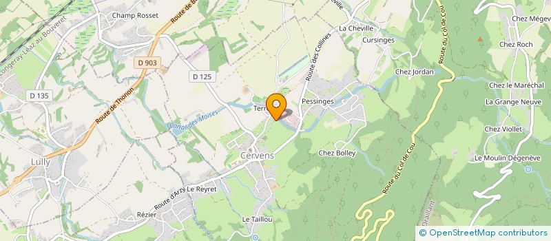 localisation de l'entreprise DU COLIBRI  CERVENS