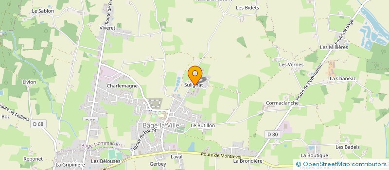 localisation de l'entreprise DU COLOMBIER à BAGE-DOMMARTIN