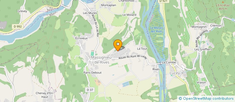 localisation de l'entreprise DU COLOMBIER  MASSIGNIEU-DE-RIVES