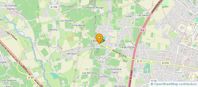 localisation de l'entreprise DU COLOMBIER à CHARNAY-LES-MACON