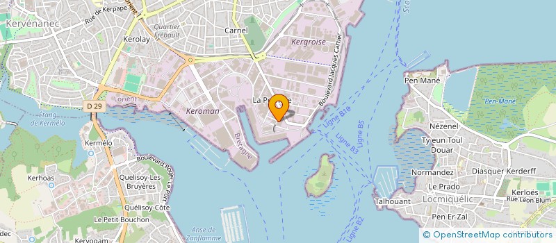 localisation de l'entreprise DU COMPTOIR DE LA MER  LORIENT