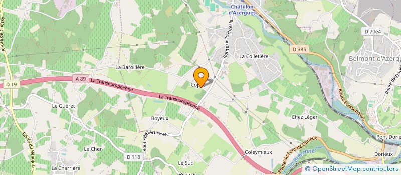 localisation de l'entreprise DU COPET  CHATILLON