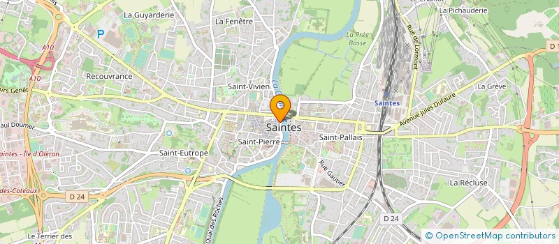 localisation de l'entreprise DU COQ A L'ANE  SAINTES