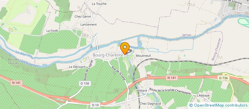 localisation de l'entreprise DU COTEAU DE BOURG à BOURG-CHARENTE