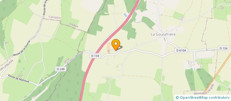 localisation de l'entreprise DU COUDRET à LA GOULAFRIERE
