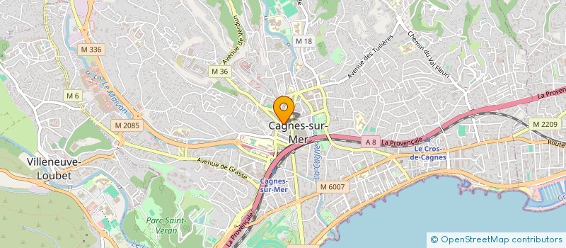 localisation de l'entreprise DU COURS  CAGNES-SUR-MER