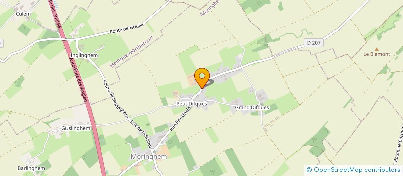 localisation de l'entreprise DU COURTIS FLAMAND  MORINGHEM