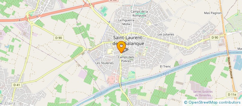 localisation de l'entreprise DU CREST  SAINT-LAURENT-DE-LA-SALANQUE