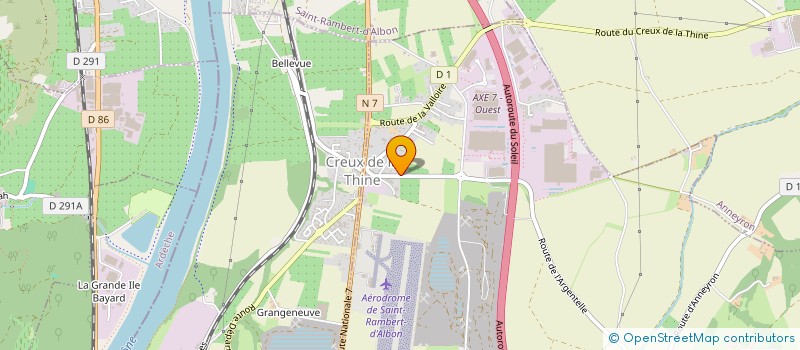 localisation de l'entreprise DU CREUX  ALBON