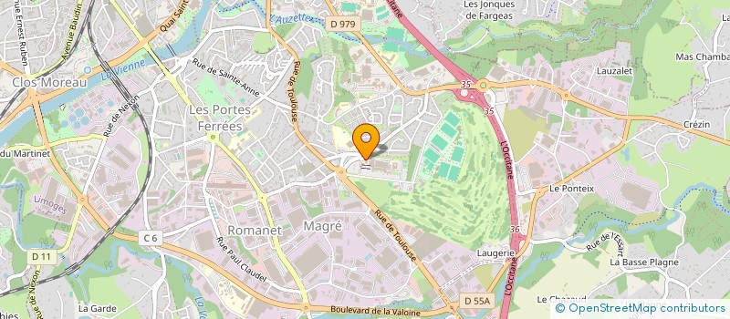 localisation de l'entreprise DU DOCTEUR AURELIE SCOMPARIN  LIMOGES