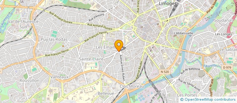 localisation de l'entreprise DU DOCTEUR NADEGE BOUCHAREL à LIMOGES
