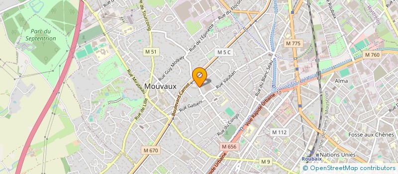 localisation de l'entreprise DU DOCTEUR THIBAULT DESURMONT à MOUVAUX