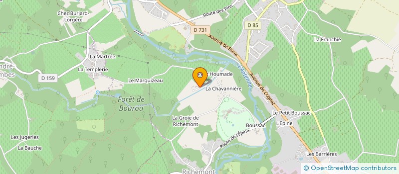 localisation de l'entreprise DU DOMAINE DE L'HOUMADE à VAL-DE-COGNAC
