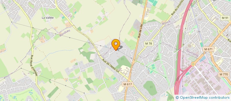 localisation de l'entreprise DU DOMAINE DE LA CROIX BLANCHE à RONCQ