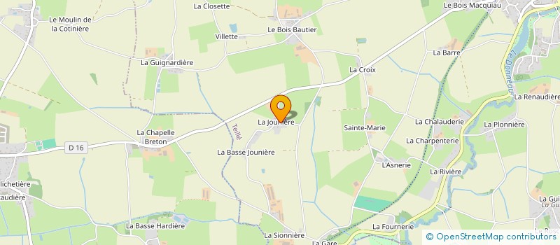 localisation de l'entreprise DU DONNEAU  TEILLE